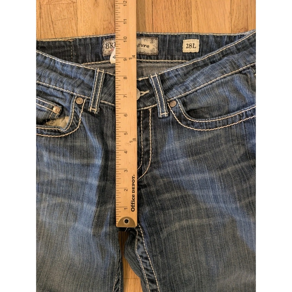 BKE Buckle Culture Low Rise Boot Cut Stretch Denim Jeans Women's Size 28 /30.5 - Picture 4 of 13